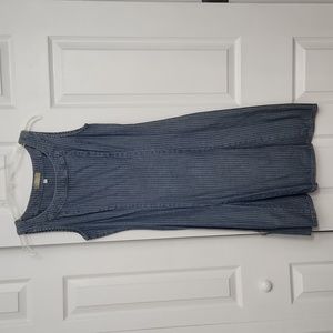 SALE! The Territory Ahead Sleeveless Scoop Neck Pleated Lightweight Denim Dress